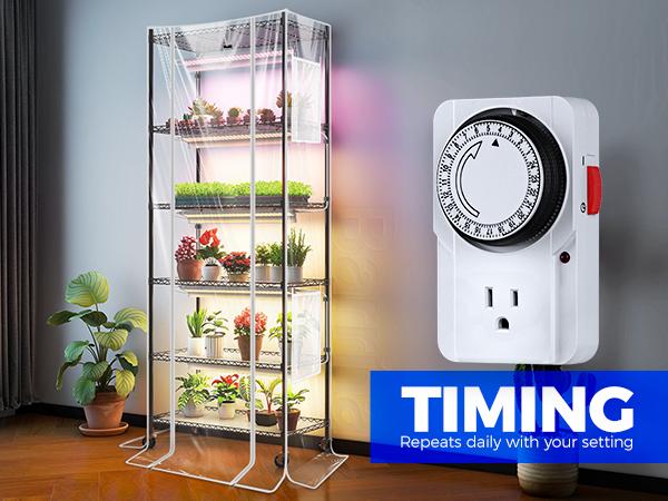 Barrina Greenhouse with Grow Light for Indoor Plant, 6-Tier Plant Shelf with 5Pcs 2FT 30W Full Spectrum Plant Lights, 3 Adjustable Spectrum and Timer, 29x14x71IN Barrina Greenhouse with Grow Light for Indoor Plant, 6-Tier Plant Shelf with 5Pcs 2FT 30W Full Spectrum Plant Lights, 3 Adjustable Spectrum and Timer, 29x14x71IN