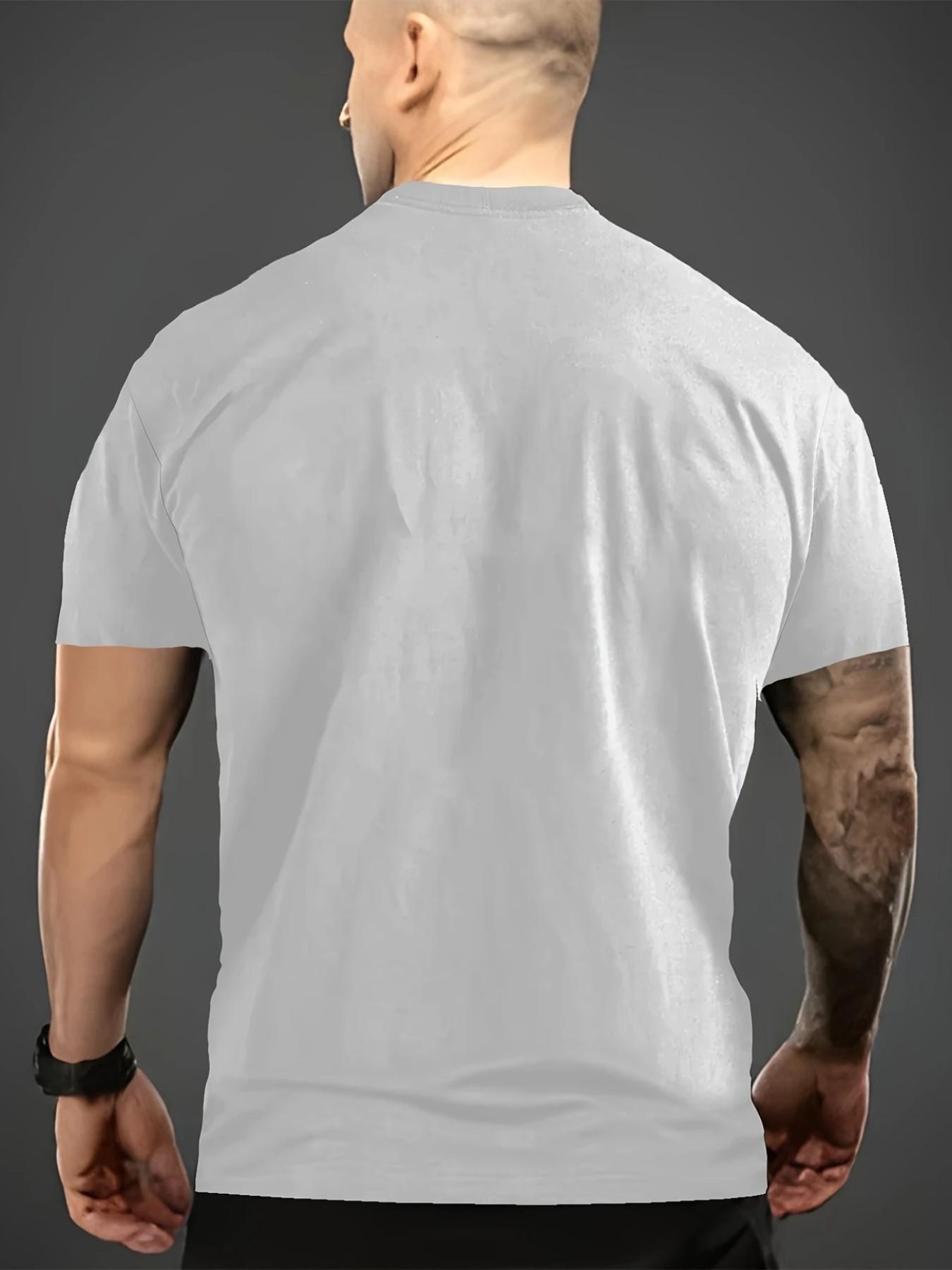 Summer Casual Men's 3D Figure Print T-Shirt, You Big Dummy! Short Sleeve Round Neck, Slim-Fitting, Versatile and Simple Design