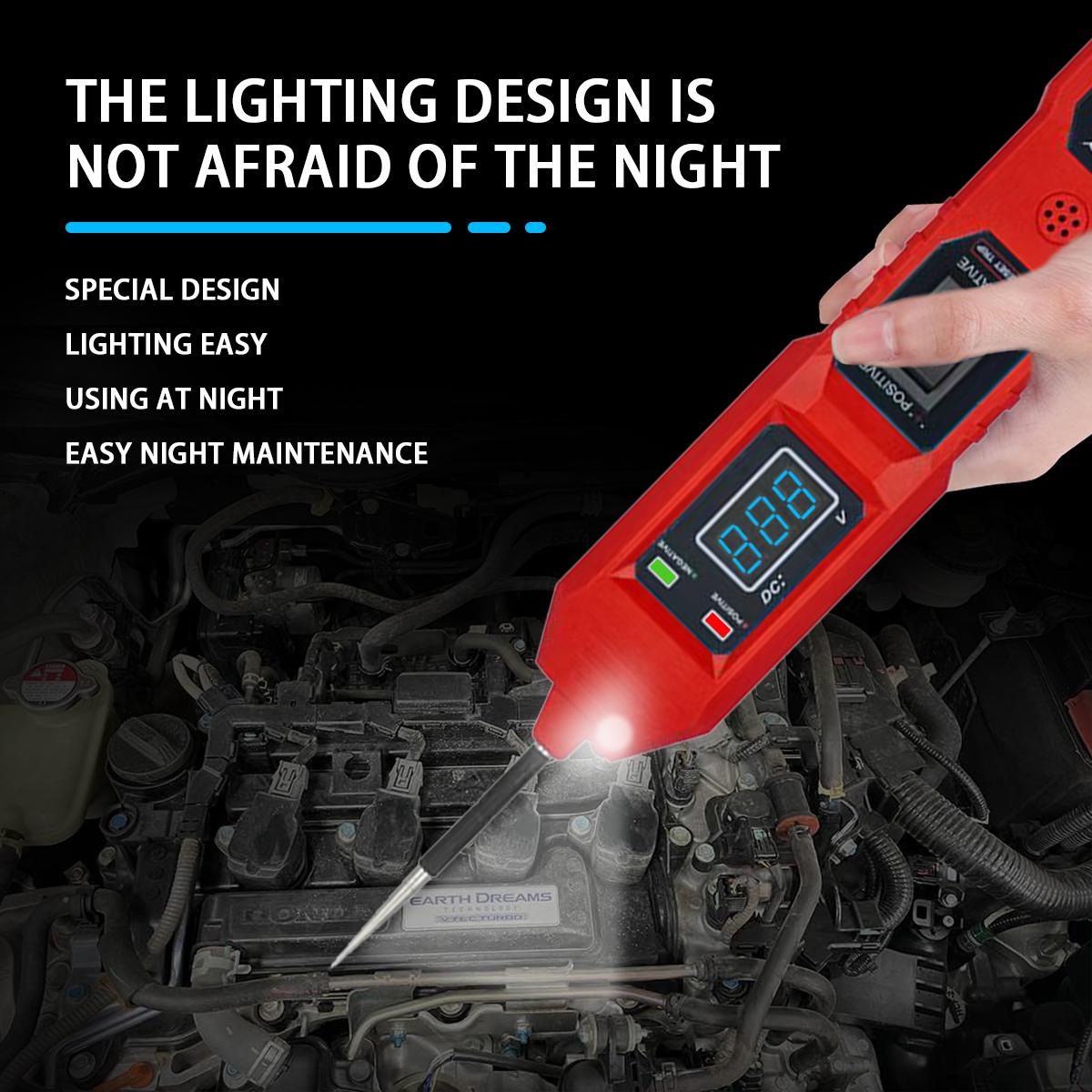 Circuit Tester, Automotive Electric Circuit Tester With Voltage Display LED Light, Car Power Circuit Probe Kit For Vehicle