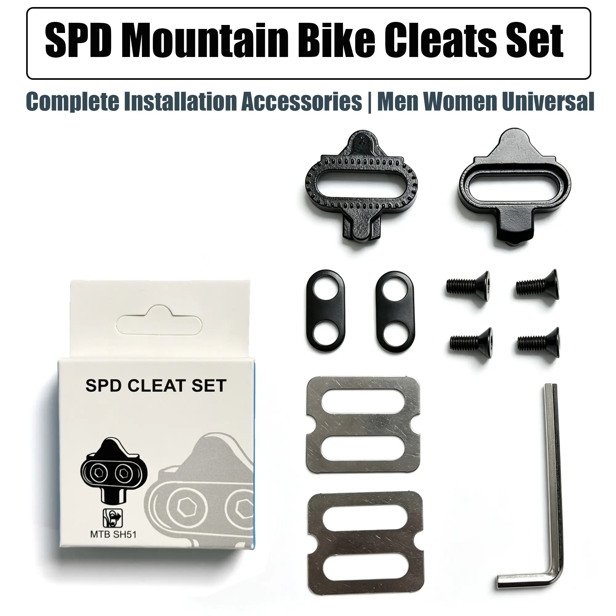 Bike Cleats Compatible with Spd Pedals, Spinning Indoor Cycling and Mountain Biking, Clipless Cycling Shoes for Men and Women
