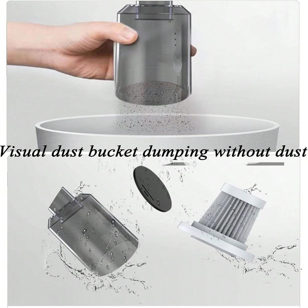 3-In-1 Wireless Handheld Vacuum Cleaner Rechargeable Household Mini Vacuum With 1800mAh Rechargeable Battery, Vacuum for Desk, Home and Office Dust Cleaning, Protable Vacuum Cleaner for Car, Sofa, Pet Hair, USB Rechargeable Vacuum