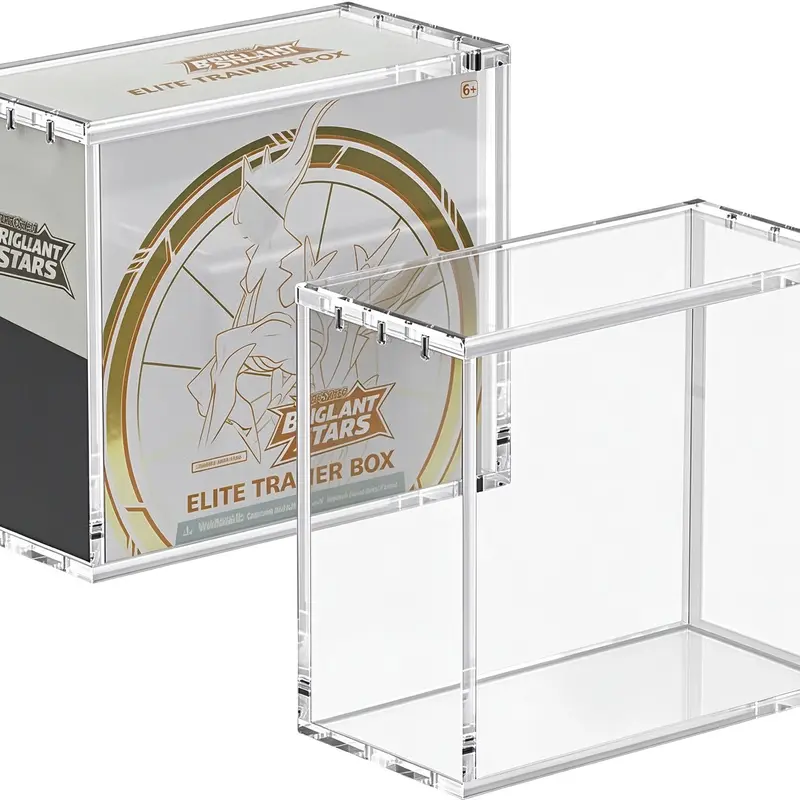 Etb Protection Box Acrylic Elite Trainer Box Protector Transparent Etb Acrylic Case Compatible with Elite Trainer Boxes Magnetic Closure Top Load Card Hobby Box Trading Card Storage TCG Storage Cards Storage