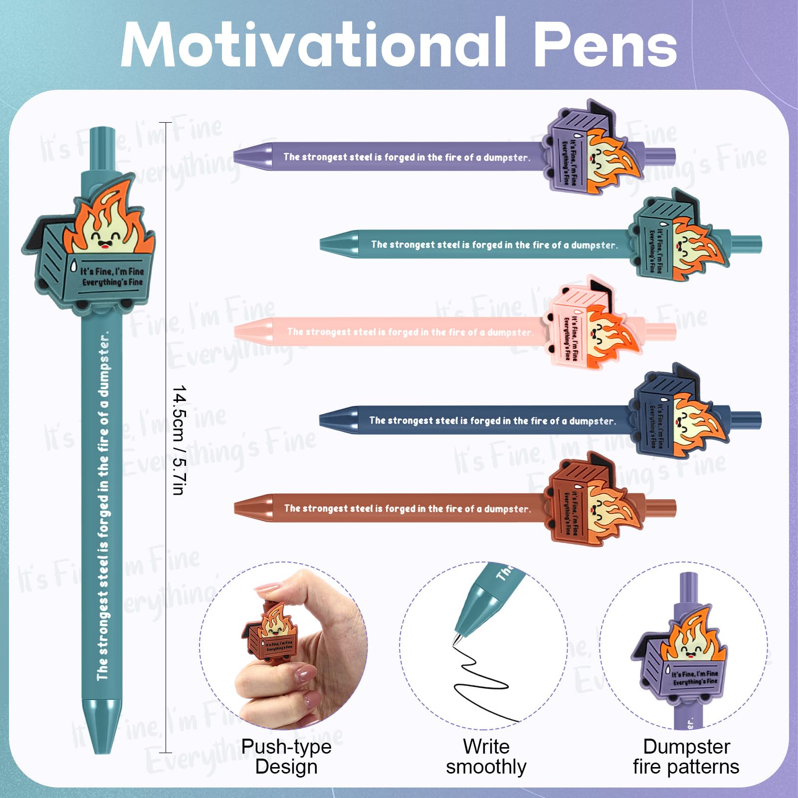 20 Sets Positive You Rock Gift with Ballpoint Pen Keychain Inspirational Card Easter Basket Stuffers for Easter Egg Hunt Easter Gift for Coworkers Teacher Student Team Staff Classroom Prize Supplies (7 Styles)