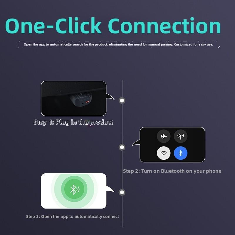 Bluetooth-compatible 5.4 Obd Ii Diagnostic Scanner for iOS & Android, Universal Vehicle Engine Fault Code Reader, Scan Tool, Clear Codes Via Bluetooth-compatible