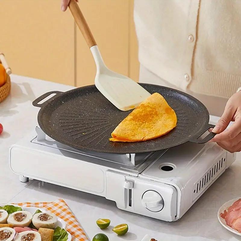 34cm Rice Stone Grill Plate, Sun Plate, Korean BBQ Plate, Suitable for Gas Stoves & Induction Cookers, Non-Stick, Outdoor Barbecue Essential Tool