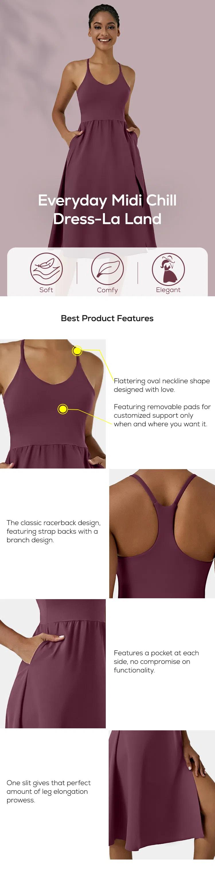 Halara Everyday Midi Chill Dress-La Land#TikTokShopBacktoSchool