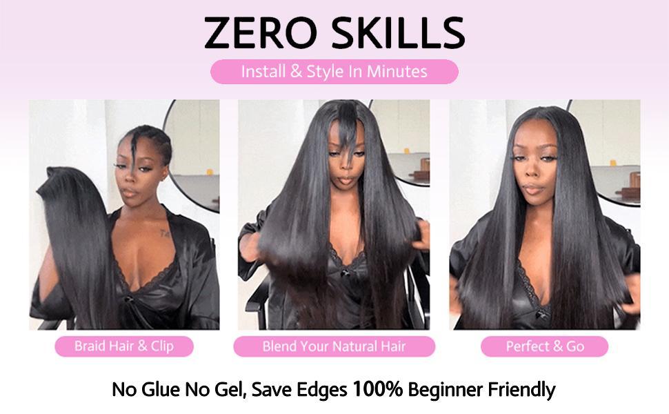 Recool Hair U Part Highlight Balayage/Brown Wig Human Hair Body Wave/Straight Wig 180% Density Colored Wigs for Women Real Scalp Beginner Friendly Elastic Drawstring 100% Human Hair#TikTokShopBlackFriday SpringStatements