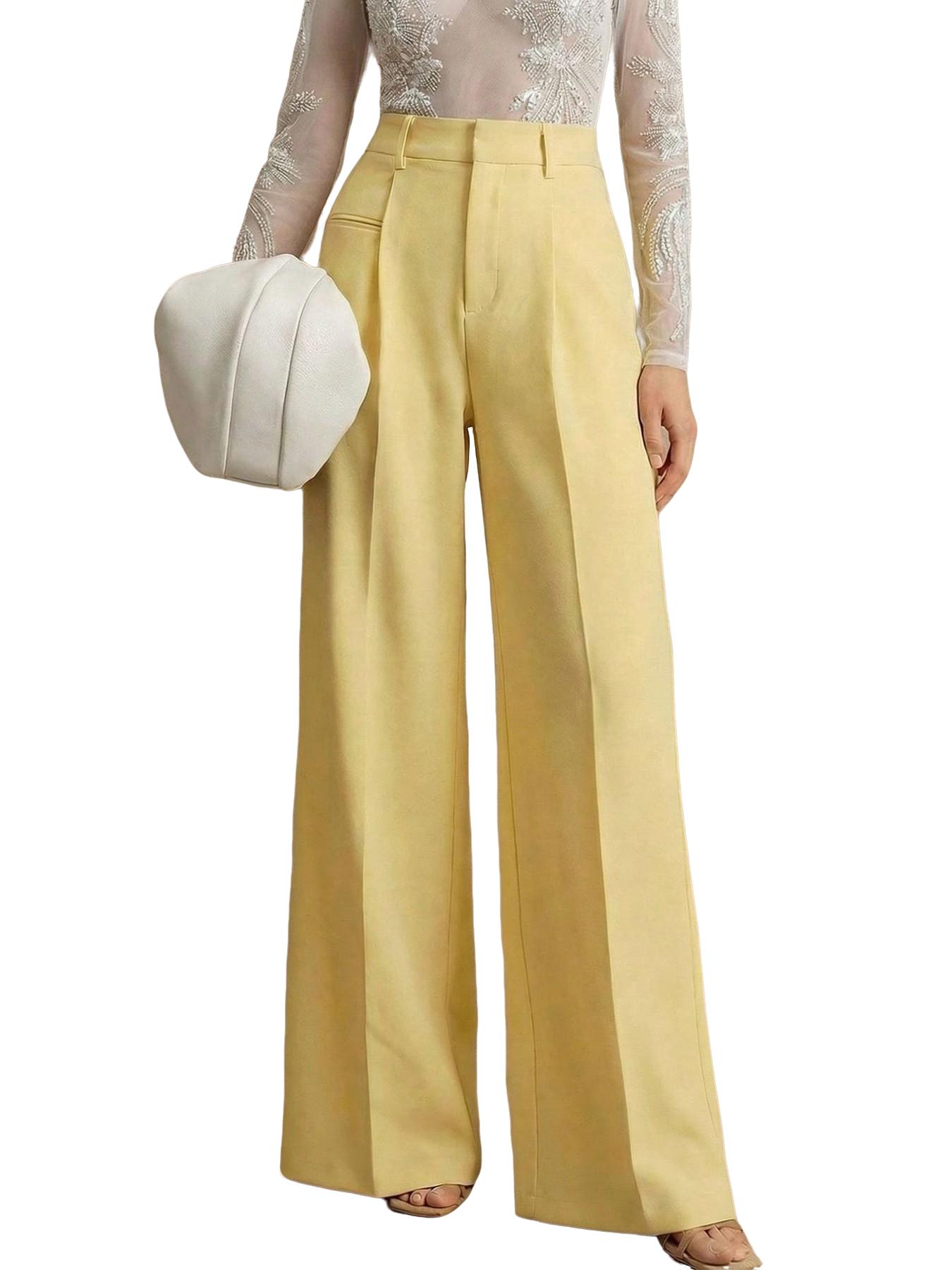 Meadow Fashion Commuter Women's Straight Leg Pants, Chic Office Wear, Comfortable Daily Style, Perfect for Work & Casual
