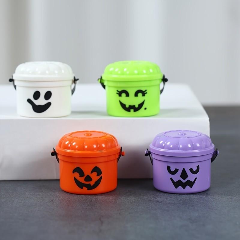 Halloween Retro Cute Plastic Bucket with Pumpkin Face and 'trick or Treat' Text, Durable Water Bucket for Home Decor, Halloween Party Supplies, Festive Supplies