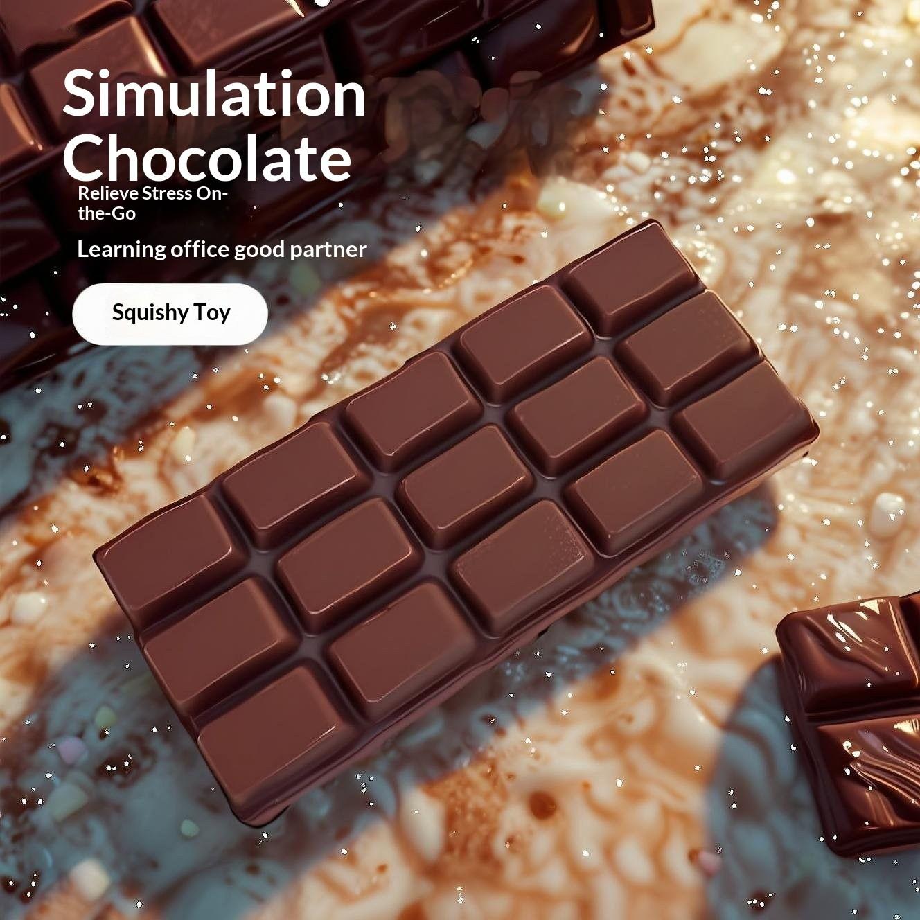 Super Soft Slow Rebound Hachimi Chocolate Large Board New Cute Super Soft Trendy Finger Student School Supplies