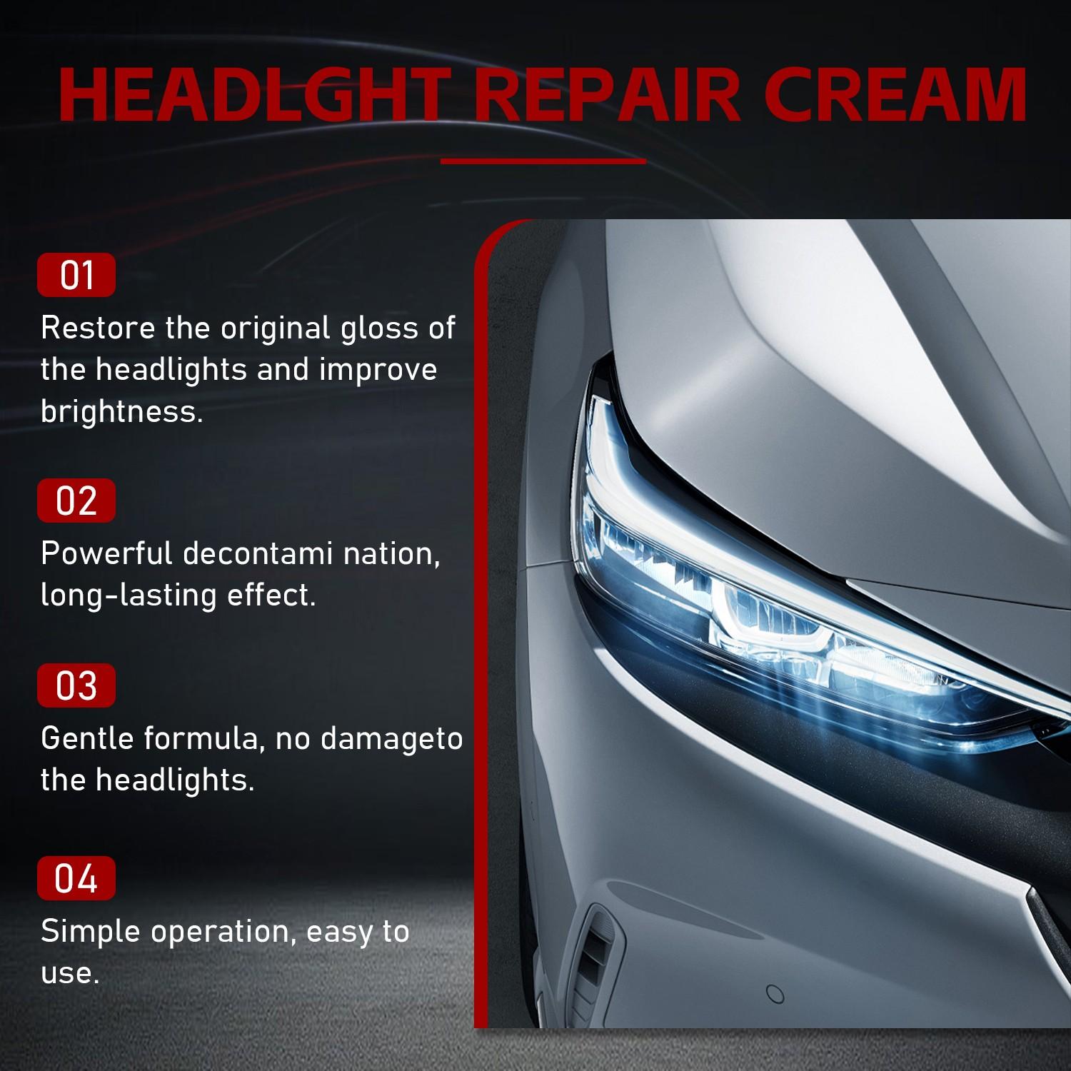 Ccngi Car Headlight Restoration Liquid, Fixes Yellowed Oxidized Headlights, Enhances Clarity with Crystalline Coating, Renovation Agent