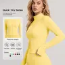 New Women's Zipper Jacket, High-End Solid Color Thumb Hole Long Sleeve Sporty Top, Stretchy Slim Fit Outerwear, Zippered Sports Jacket