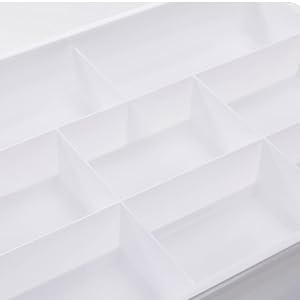 Plastic Arts and Crafts Storage Organizer Bin - 1 Set Toy Organization Stackable Bin with Building Baseplate Lid, Removable Divided Tray for Blocks, Art Supplies