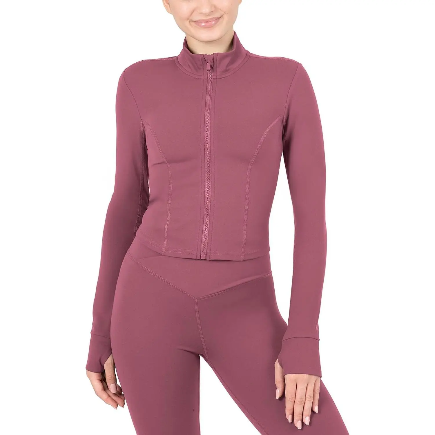 YITTY Active Women's Ultraluxe Full Zip Jacket, Athleisure, 4-Way-Stretch, Thumbholes