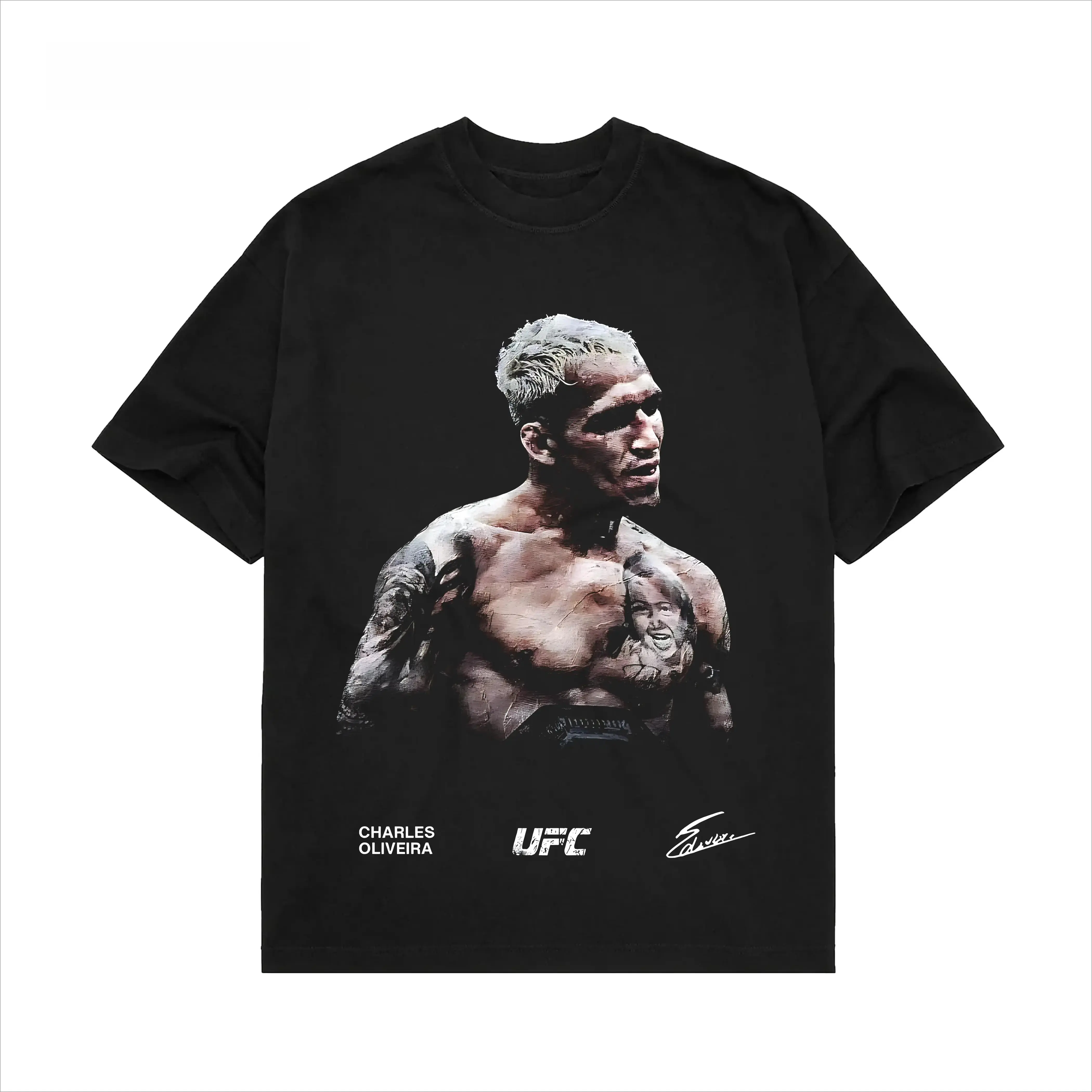 Charles Oliveira UFC MMA Boxing Short-Sleeve Casual Cotton Seamless Fabric Men's T-Shirt - Sports Workout Tee, Gift for Him