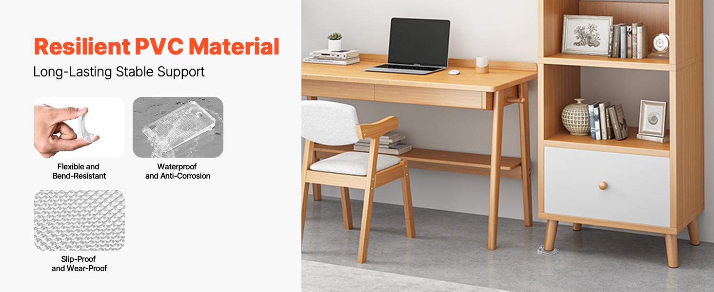 VEVOR Furniture Leveling Shims, 30 PCS 1.97x 1.16x 0.22 inch Non-Skid Clear Plastic Pads, Easy-to-Cut Furniture Leveler, Ideal Shim Leveler for Couch, Refrigerator, Table Legs to Avoid Wobbling VEVOR Furniture Leveling Shims, 30 PCS 1.97x 1.16x 0.22 inch Non-Skid Clear Plastic Pads, Easy-to-Cut Furniture Leveler, Ideal Shim Leveler for Couch, Refrigerator, Table Legs to Avoid Wobbling