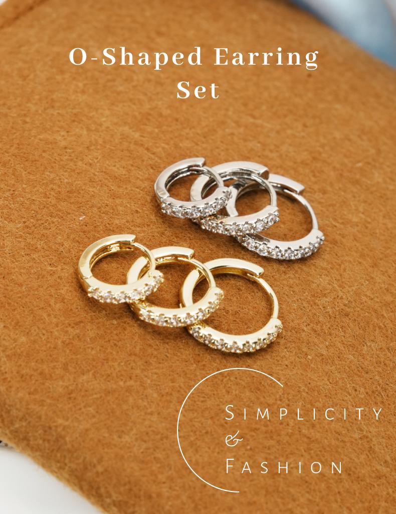 GGIRL 18K Gold Plated Copper Hoop Earrings Set with Cubic Zirconia Huggies for Women Daily Wear Party Accessory Trendy All-Match Exquisite Design Fashion Jewelry Gift for Holiday Haul Christmas Birthdays Anniversaries