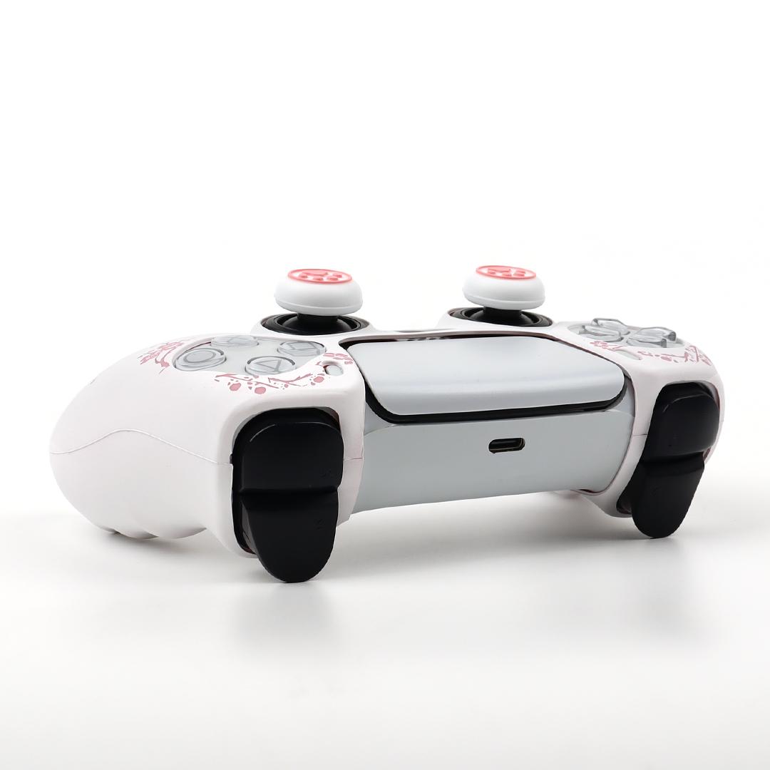 Soft Silicone Protective Case Cover For Playstation 5 Controller Skin Gamepad Games Accessories For PS5 Control with Joystick Caps Thumb Grip