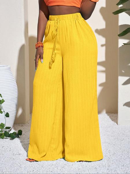 Women's Casual Fashion Wide Leg Pants, Geometric Pattern, Perfect for Music Festivals, Vacation, Business Casual Wear