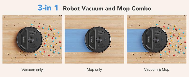 BPMIO B20 Ultra Robot Vacuum Cleaner with Mop 6000Pa Suction 120 Min Runtime LIDAR Navigation Auto Carpet Boost Smart App Control Multi Function Vacuuming