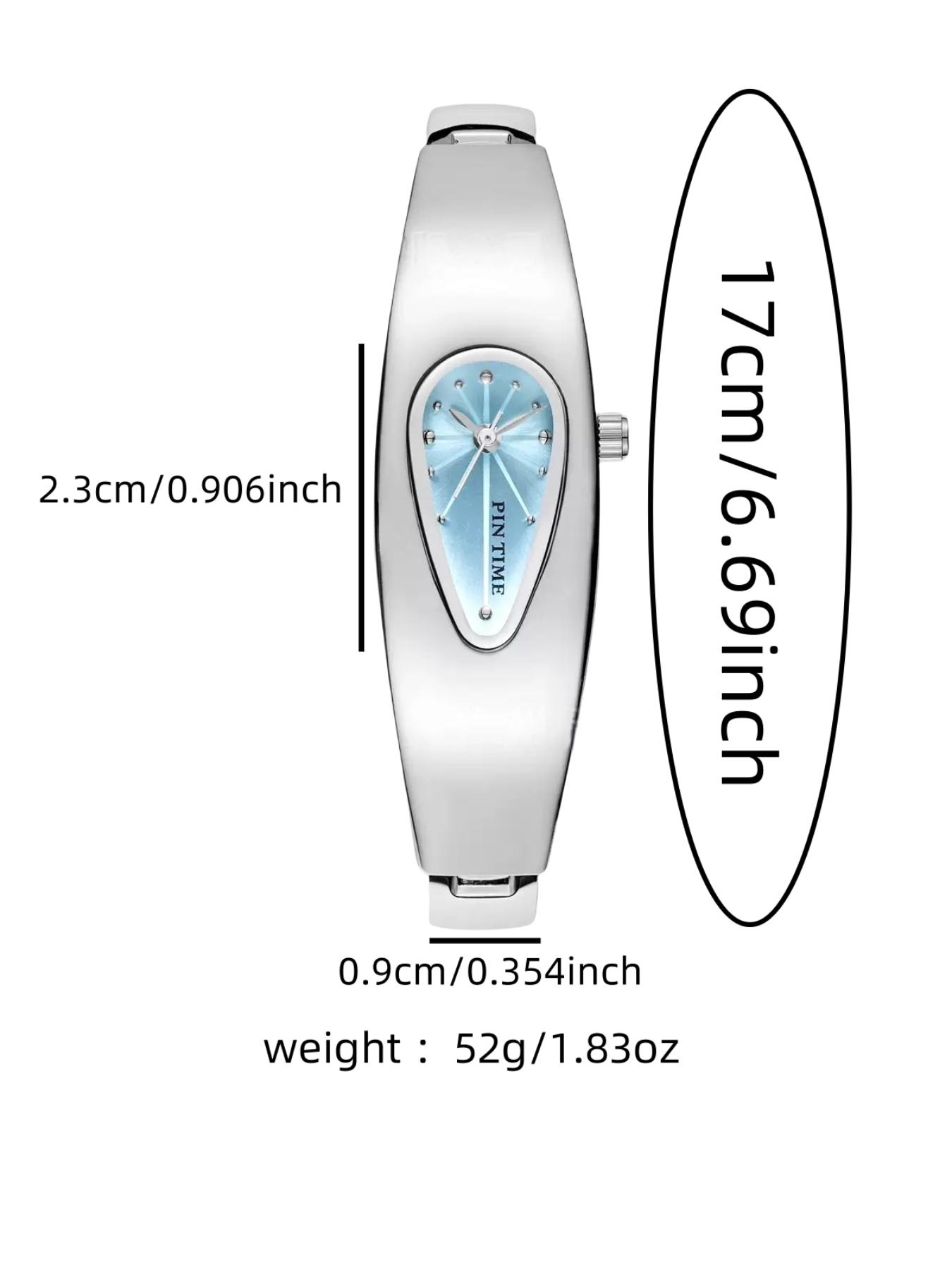 Y2K Water Drop Watch, Vintage Trendy Unisex Bracelet Watch, Waterproof Metal Case, Silver Color Dial, Quartz Movement, Ideal Gift, Wearable Wristwatch