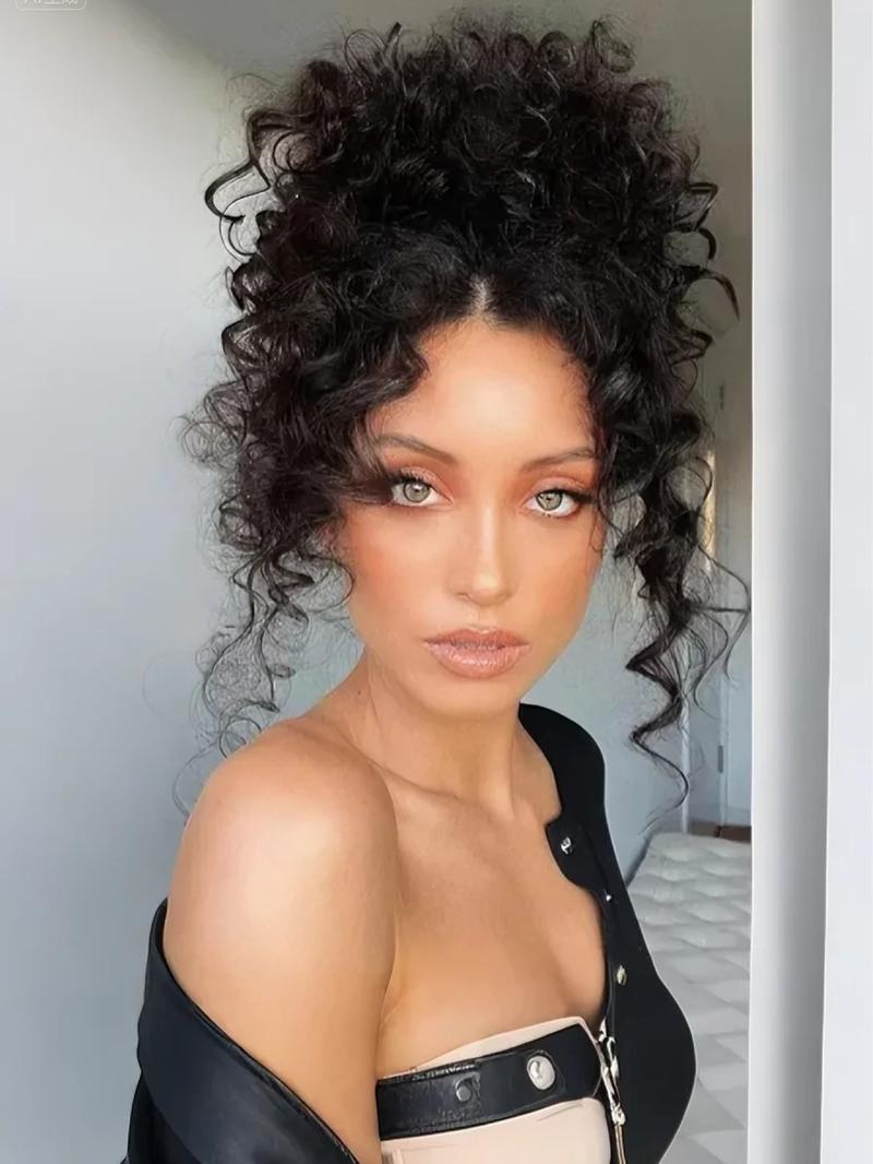 Natural Messy Bun Hair for Women, Synthetic Loose Wave Bun Hair is Ponytail Extension with Elastic Drawstring,  Gorgeous Bun Perfect for Beginners Daily Wear &Party Use. Synthetic Curly Hair (8 Inch)