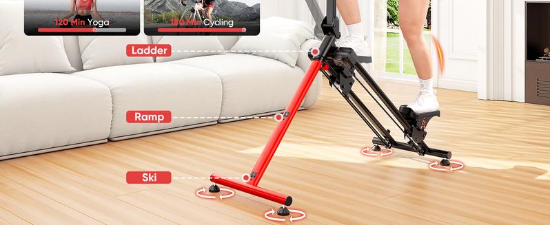 YOLEO Steppers for Exercise at Home, Adjustable Stair Stepper with 3 Workout Modes,Folding Cardio Stair Master with Ski Simulation Mode & Oversized Pedal,90% Pre-Assembled Stair Climber with Handlebar