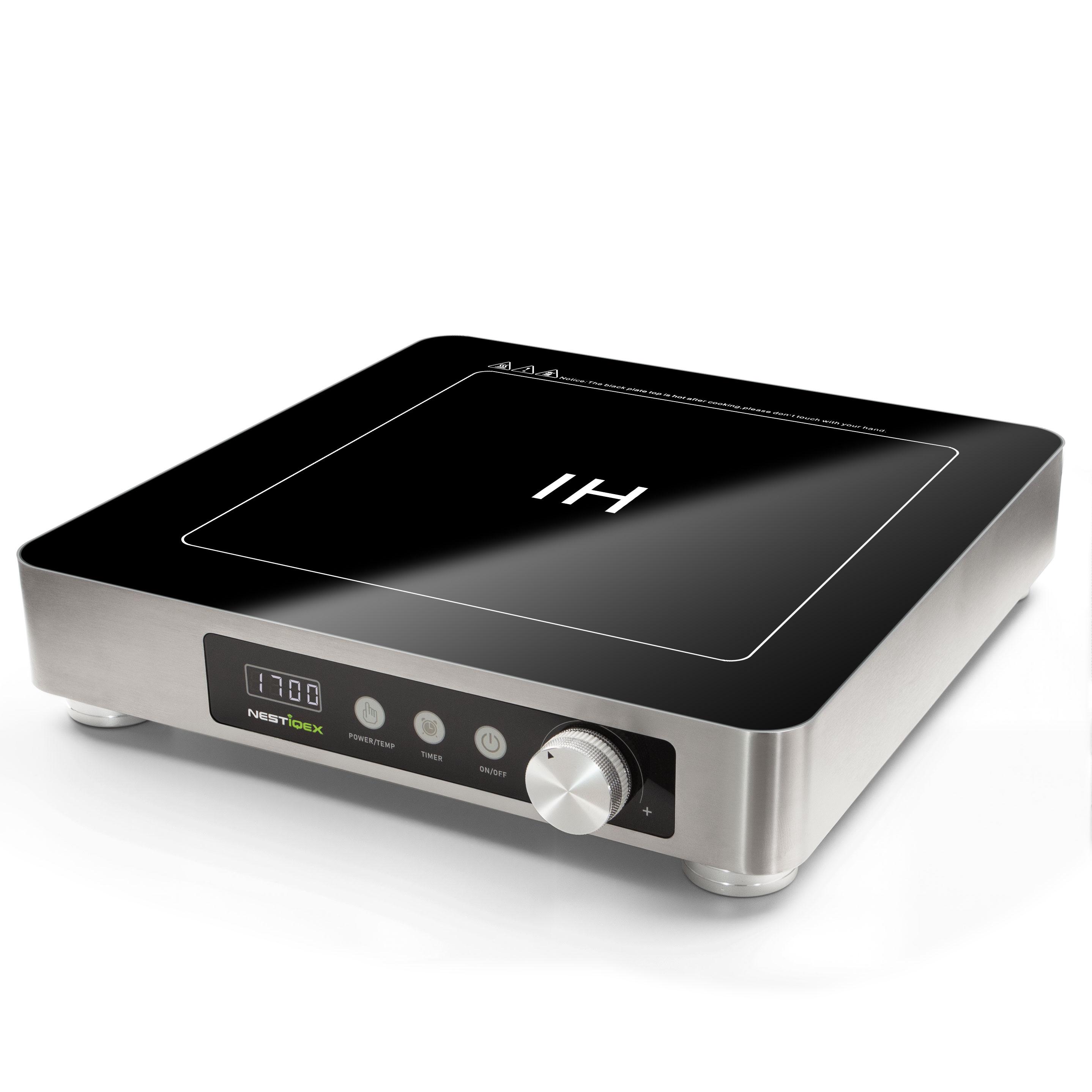 1700W 85V~120V Induction Cooktop Commercial Electric Stove Large 11.8 ...