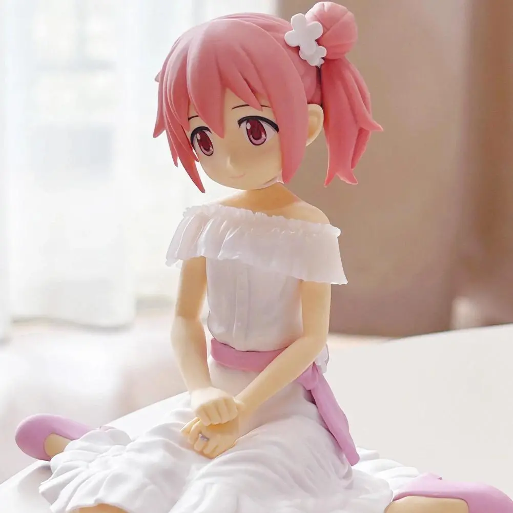 PMMM Anime Figure Kaname Madoka Action Figure sitting posture Akemi Homura figurine two statue set PVC model ornament gifts 10cm