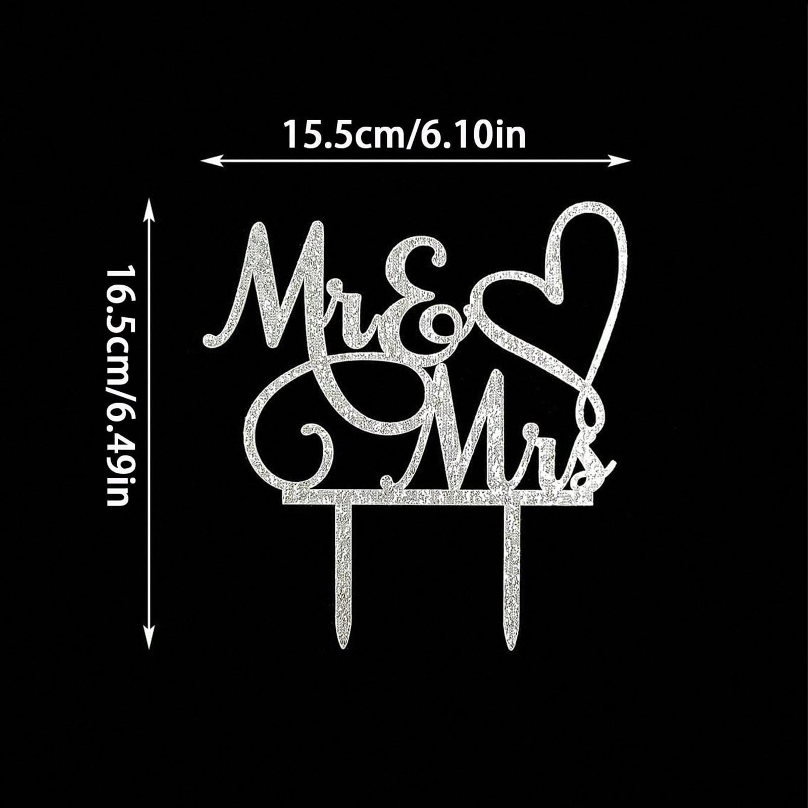 Silver Color Wedding Cake Decorations, Bride and Groom Cake Topper, Sparkly Bridal Party Favor, Elegant Event Accessory