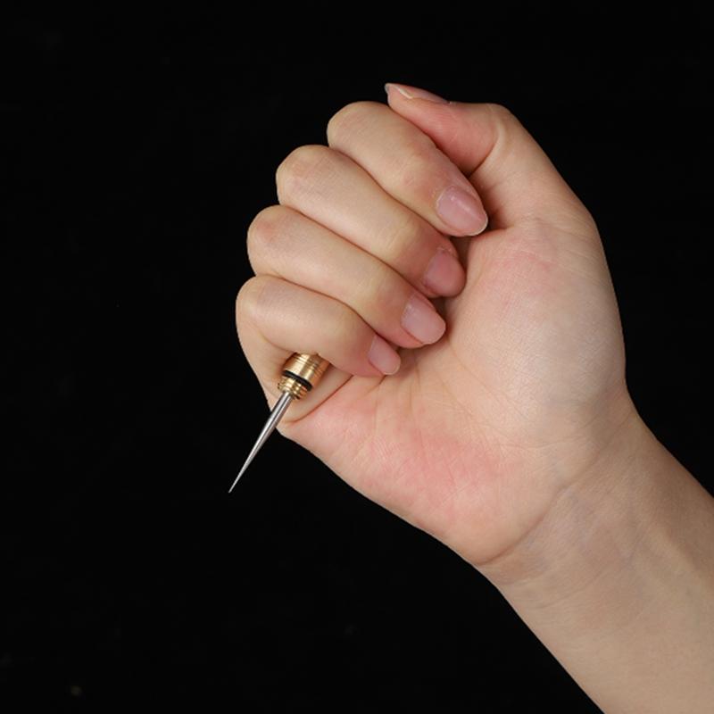 Multifunctional Brass Toothpick Knife Keychain Holder Card Pin Opener Mailbox Removal Tool, Durable & Versatile Design