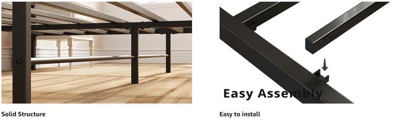 LIKIMIO Bed Frame, Storage Headboard with Charging Station, Platform Bed with Drawers, No Box Spring Needed, Easy Assembly