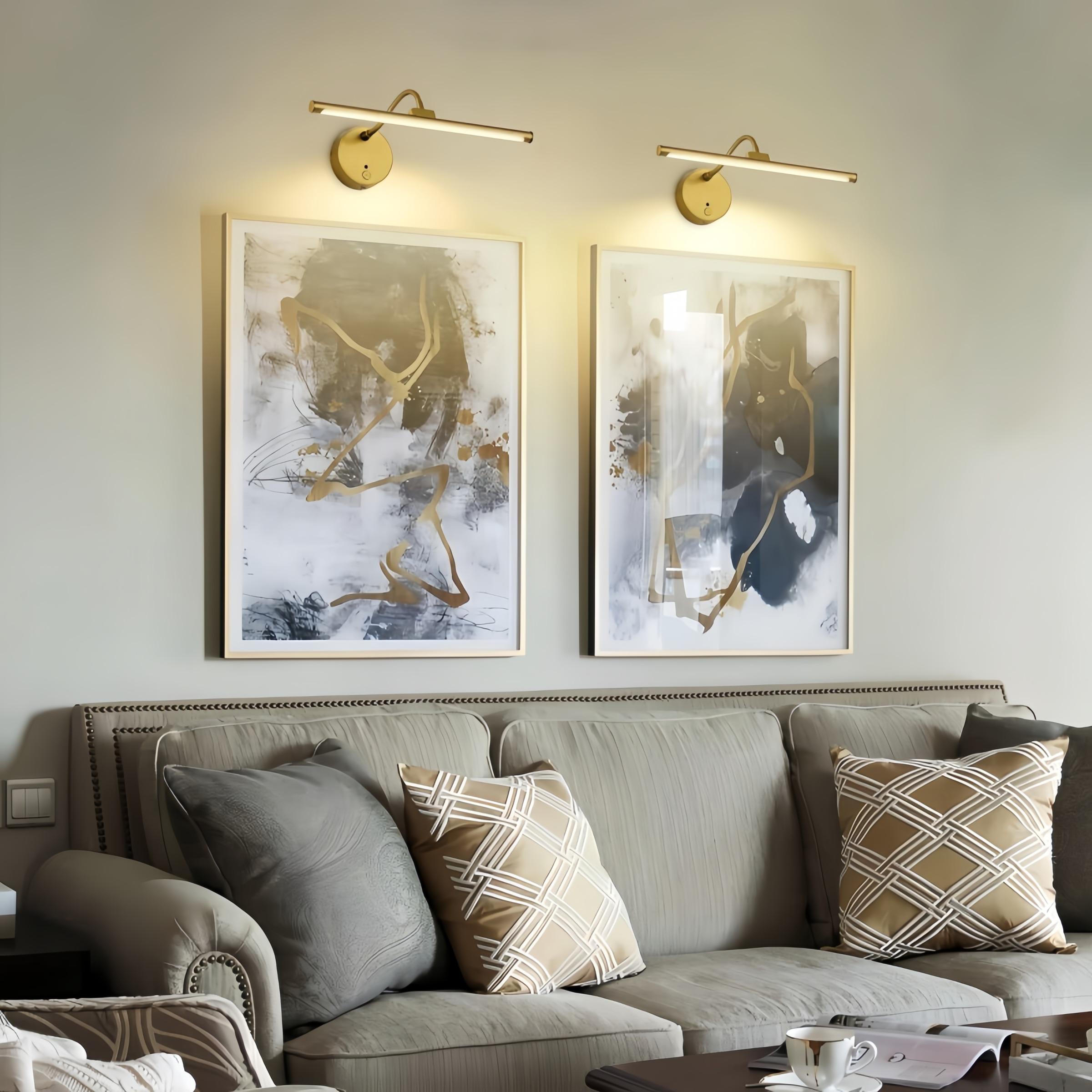 USB Rechargeable Wall Mounted Light, Dimmable Picture Light with Remote Control, Novelty Lighting for Wall Painting, Gallery Art, Painting, Portrait, Adjustable Lights, Home Decor Lighting