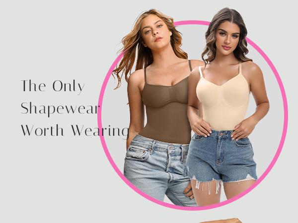 YIANNA Women Shapewear Tummy Control  Seamless  Bodysuit  Snatched Waist Body Suit Thong or Brief