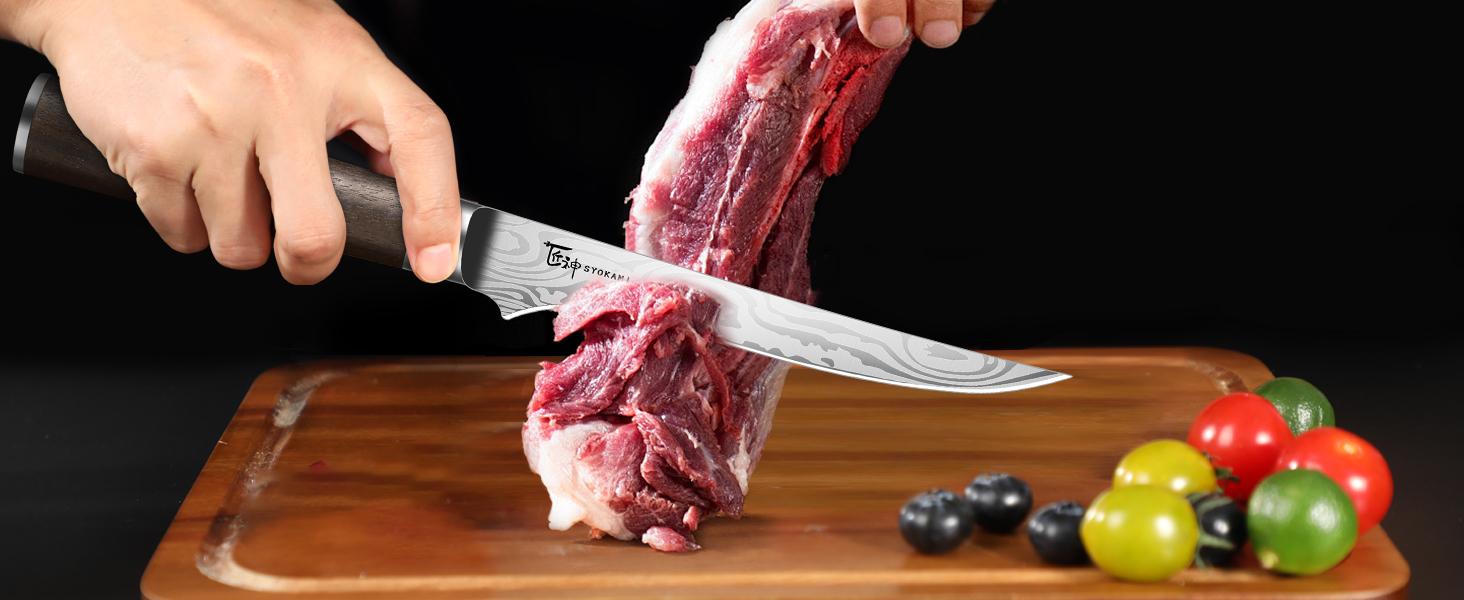 【TikTokShopSpringGlowUp】 SYOKAMI [UPDATE] Kitchen Knife Set with Magnetic Block and Sharpener 14 Piece Knife Set 360° Rotatable Holder Ultra Sharp High Carbon Stainless Steel Knives Sets with Steak Knives, Anti-slip Ergonomical Handle, Mother's Day Gift