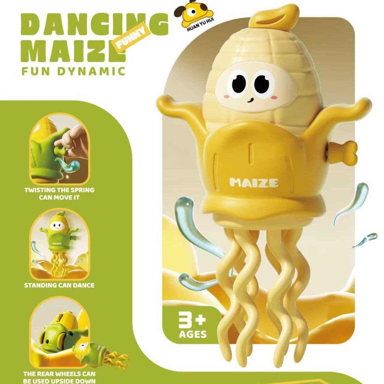 Dancing Dual-Color Corn Spring Toy, Baby Simulation Animal Stress Relief Mechanical Crawling Running Toy, Fun Interactive Plaything