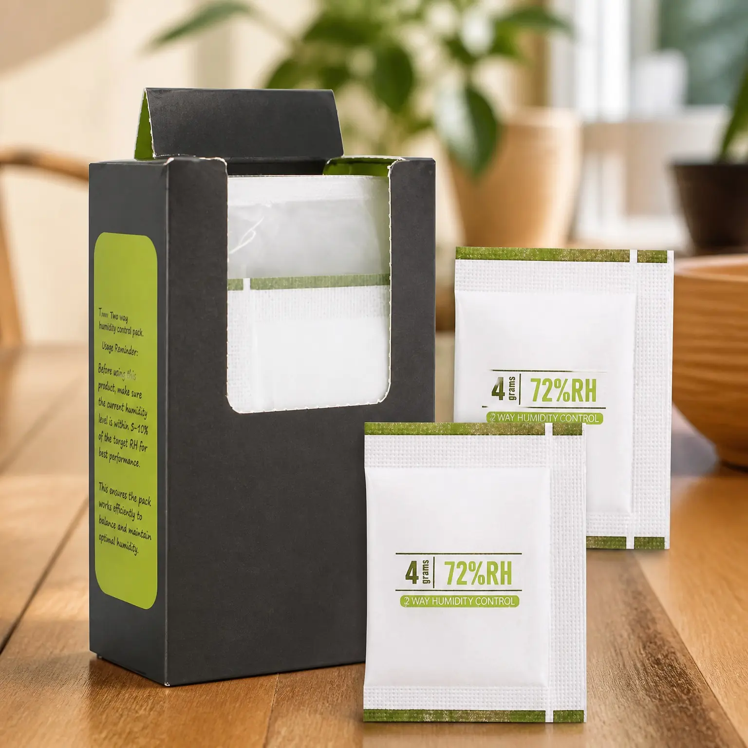 72% 4g (15-Pack) Two-Way Humidity Control Packs - Moisture Absorbers & Hydration Packets for Curing and StorageGift