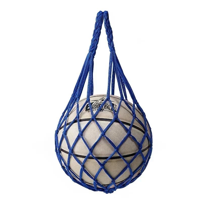 1count Ball Net Bag Basketball Tote Bag Youth Football Net Outdoor Sports Nylon Mesh Storage Ball Type Thickened Net Bag Ball Calcio