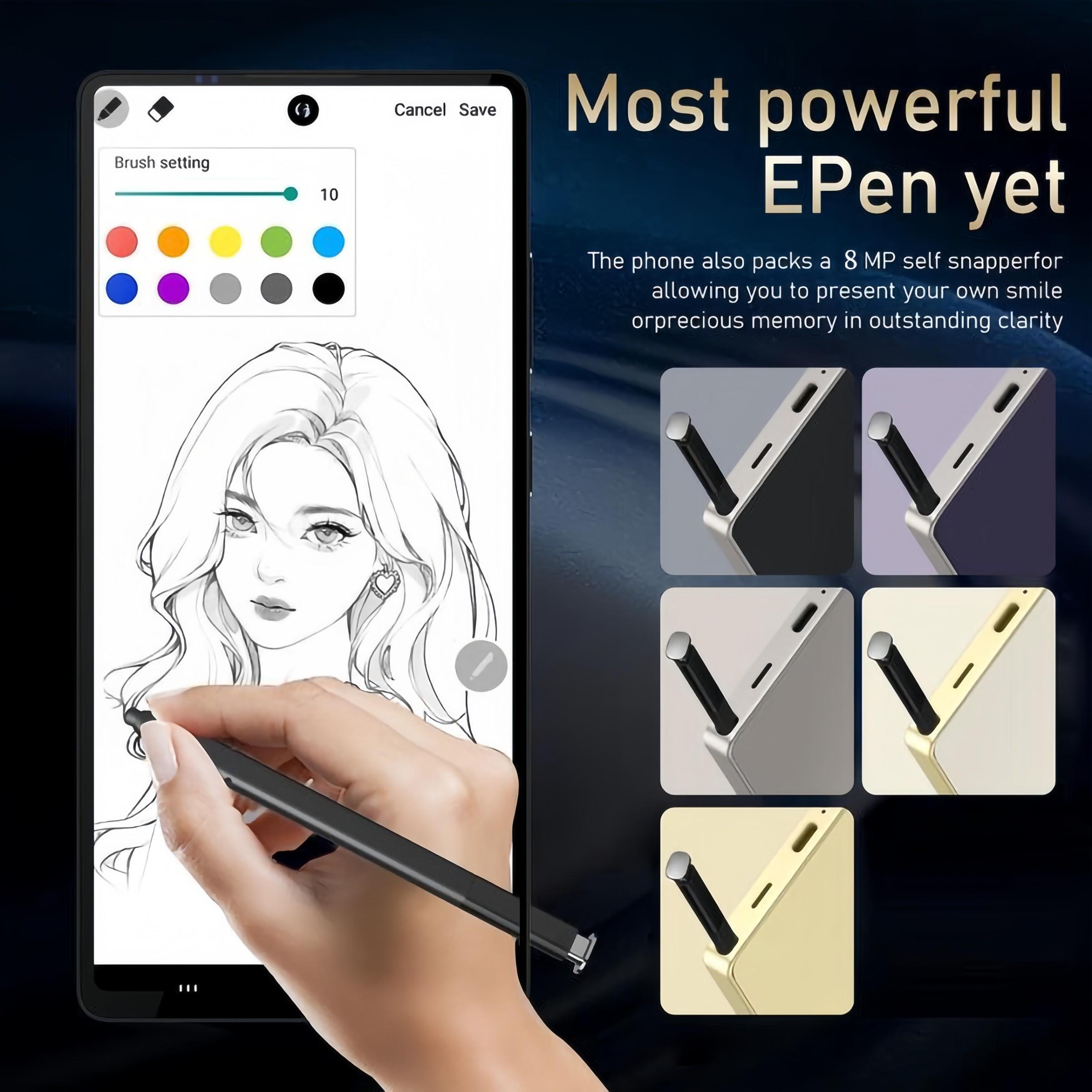 Dual SIM smart phone, 6.8-inch large screen, eight-core processor, 5+16MP high-definition pixels, equipped with hidden stylus, 4GB RAM + 32GB ROM, Cellphone, Cellphone Smartphone Camera