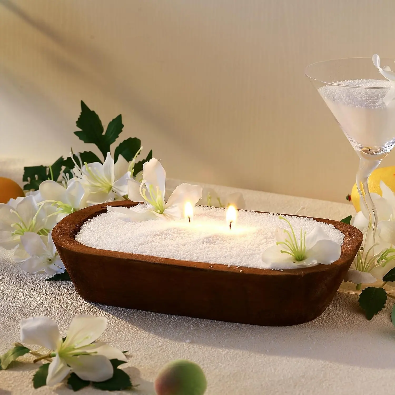 1lb Jasmine Scented Pearled Candle Sand Wax Set, Customized Powder Refill Kit for DIY Candle Making, All Natural Non Toxic Palm Wax with 10 Wicks, Perfect for Graduation Thank You Teacher Gifts