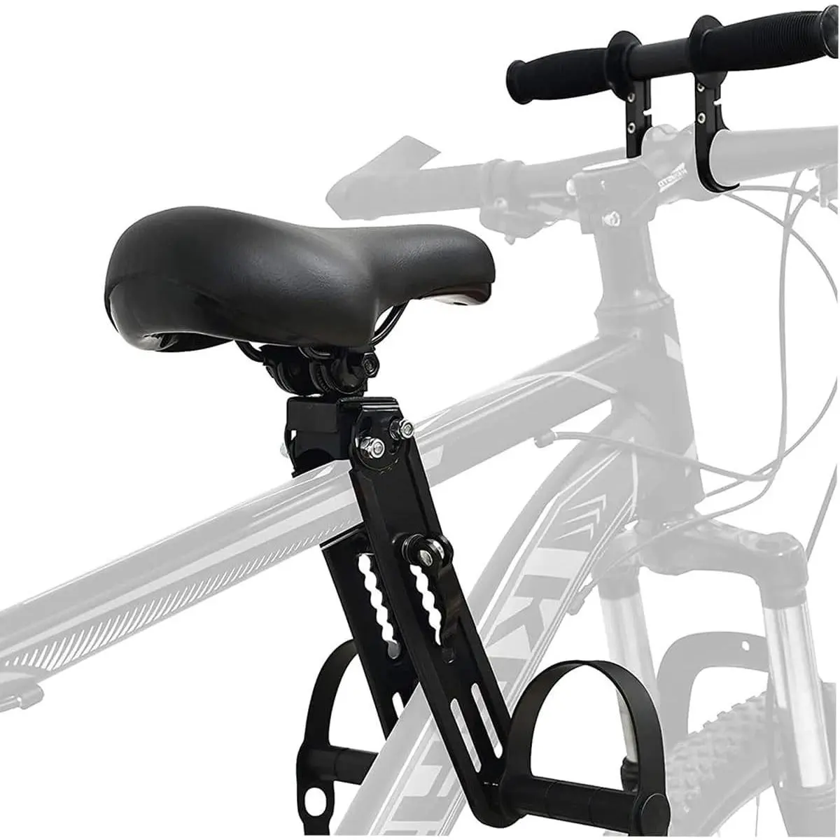 Detachable Front Mounted Kids Bike Seat with Handlebar & Foot Pedals – Replacement Child Bicycle Seat for Ages 2-5 Years(Gift)