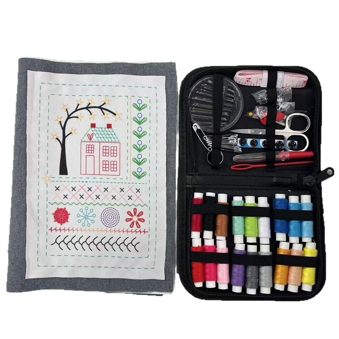 Beginner Sewing Book + 28 Sewing Tools, French Embroidery Book, 138 Techniques, Portable Mini Sewing Set, DIY Gift, Christmas & Mother's Day Present, Sewing Kit