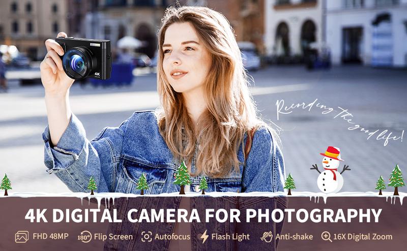 Camkory Retro 4K Vlogging Digital Camera with 180° Flip Screen – 2025 Newest Autofocus Camera, 16X Zoom, Flash, Anti-Shake, 32GB TF Card & Battery Charger Included, Perfect for YouTube, TikTok, Travel & Gifts Camkory Retro 4K Vlogging Digital Camera with 180° Flip Screen – 2025 Newest Autofocus Camera, 16X Zoom, Flash, Anti-Shake, 32GB TF Card & Battery Charger Included, Perfect for YouTube, TikTok, Travel & Gifts