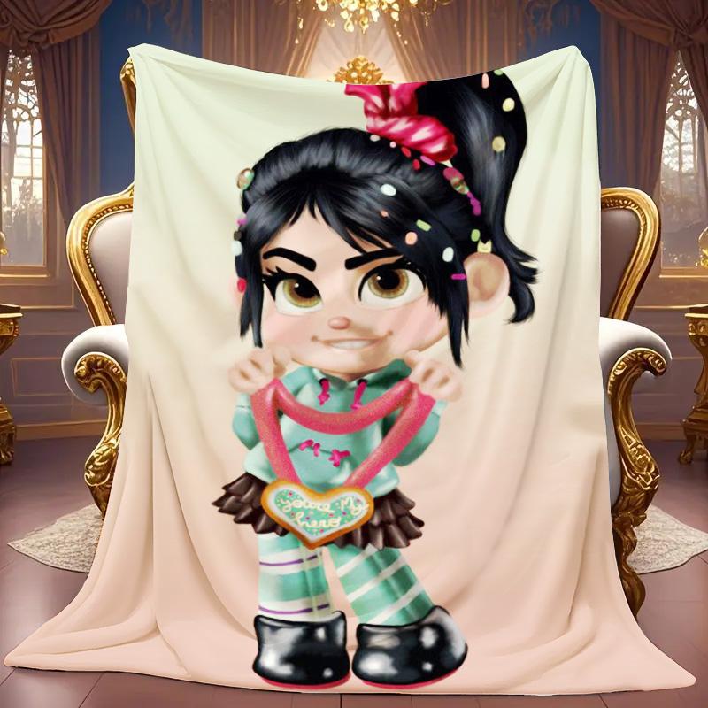 Sweet Vanellope Theme Patterns Soft and comfortable home blankets, small throw blankets, nap blankets, Soft warm blanket, perfect Christmas gifts for friends and besties. Super soft heat-pressed blankets. Y251212356