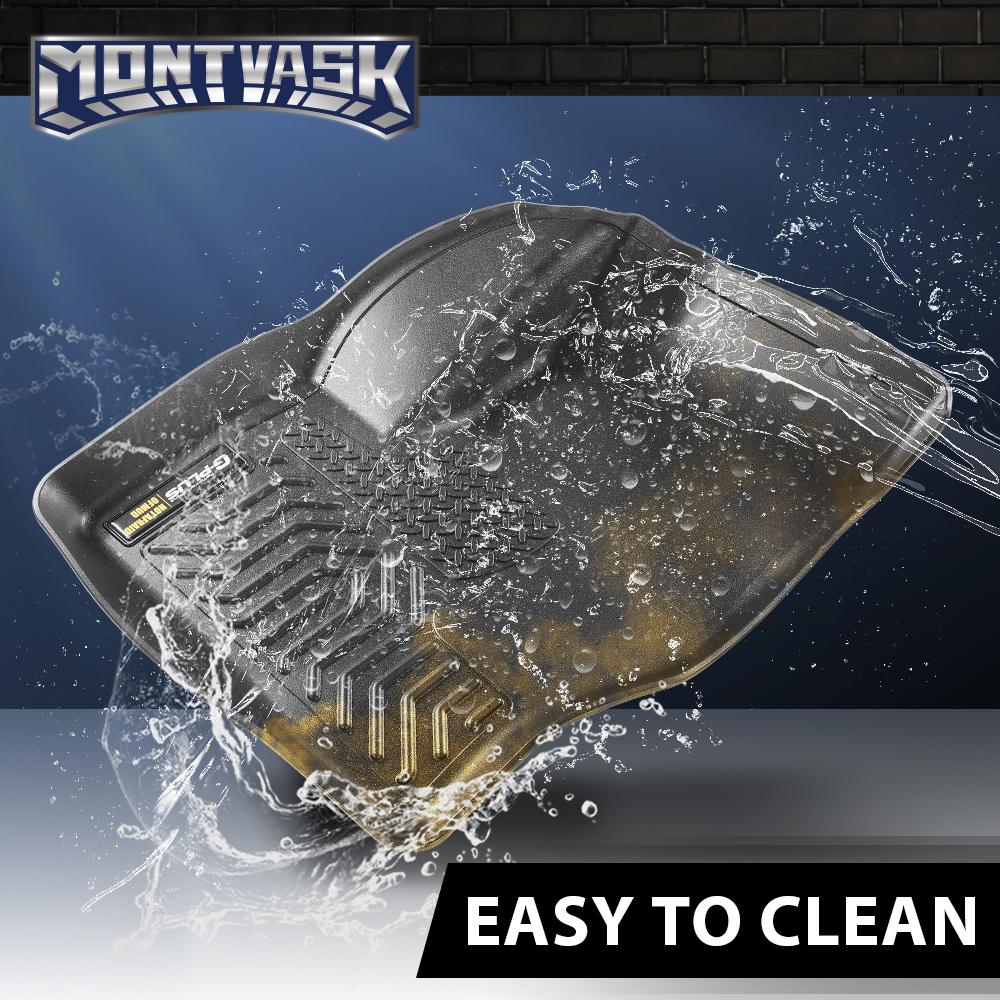 CROSSDESIGN TPE Car Floor Mats Waterpoof Fit For 2013-2019 Ford Escape 13-18 Ford C-Max All Weather TPE LinersFord C - Max, Front & 2nd Row Liner Black, 3 pc