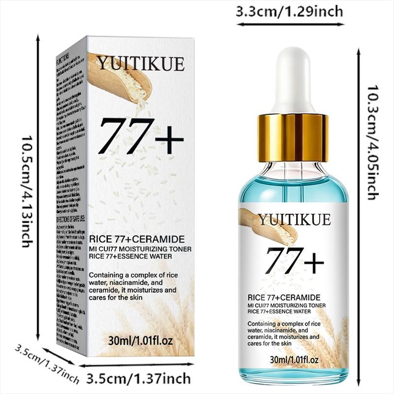 Yuitikue Rice 77+ Ceramide Brightening Essence Water, Improves Dry Tight Skin, Refreshing Toner 30ML, Skincare Essential, Rice Serum