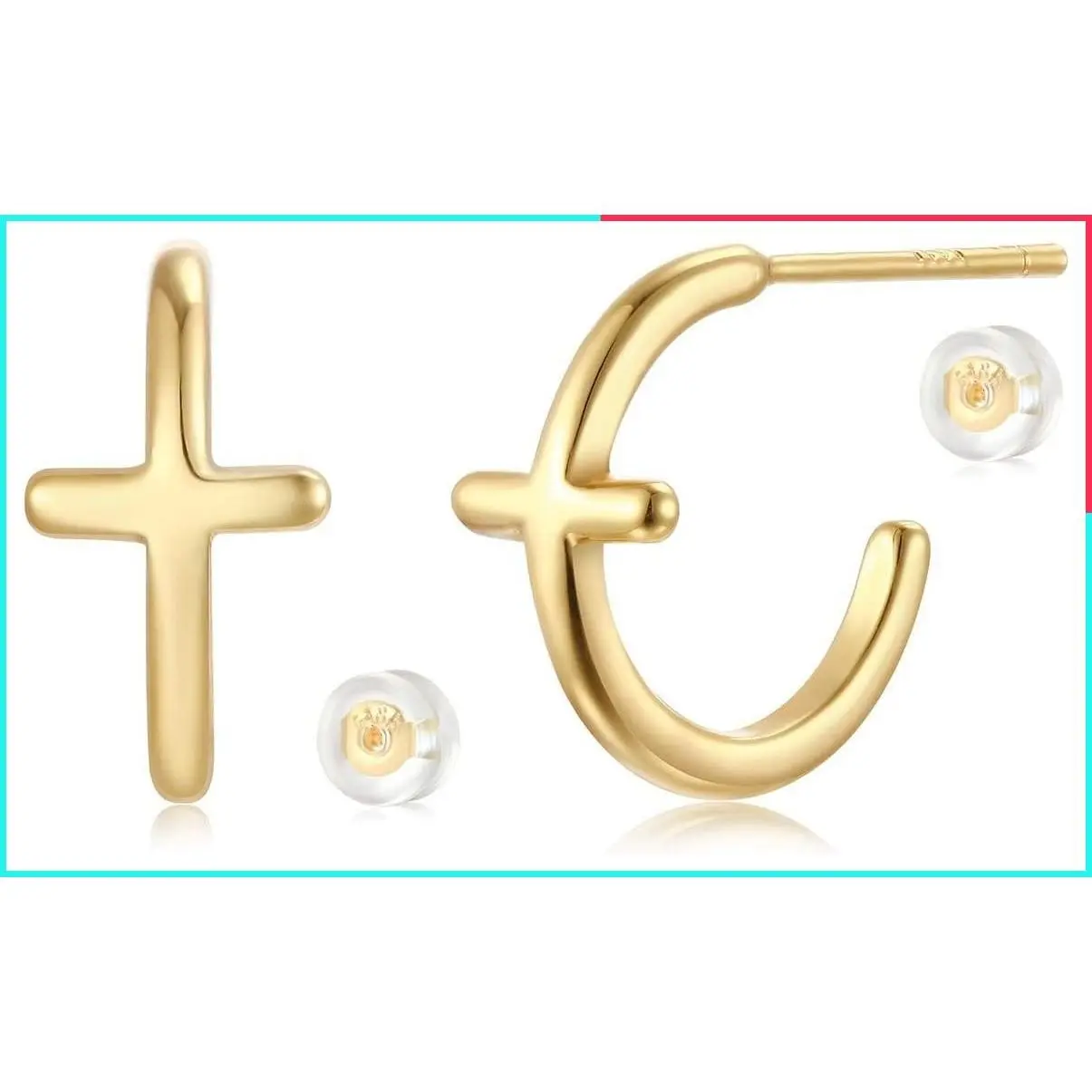 14K Gold Filled Small Hoop Earrings for Women - Handmade Hypoallergenic Everyday Illusion Jewelry