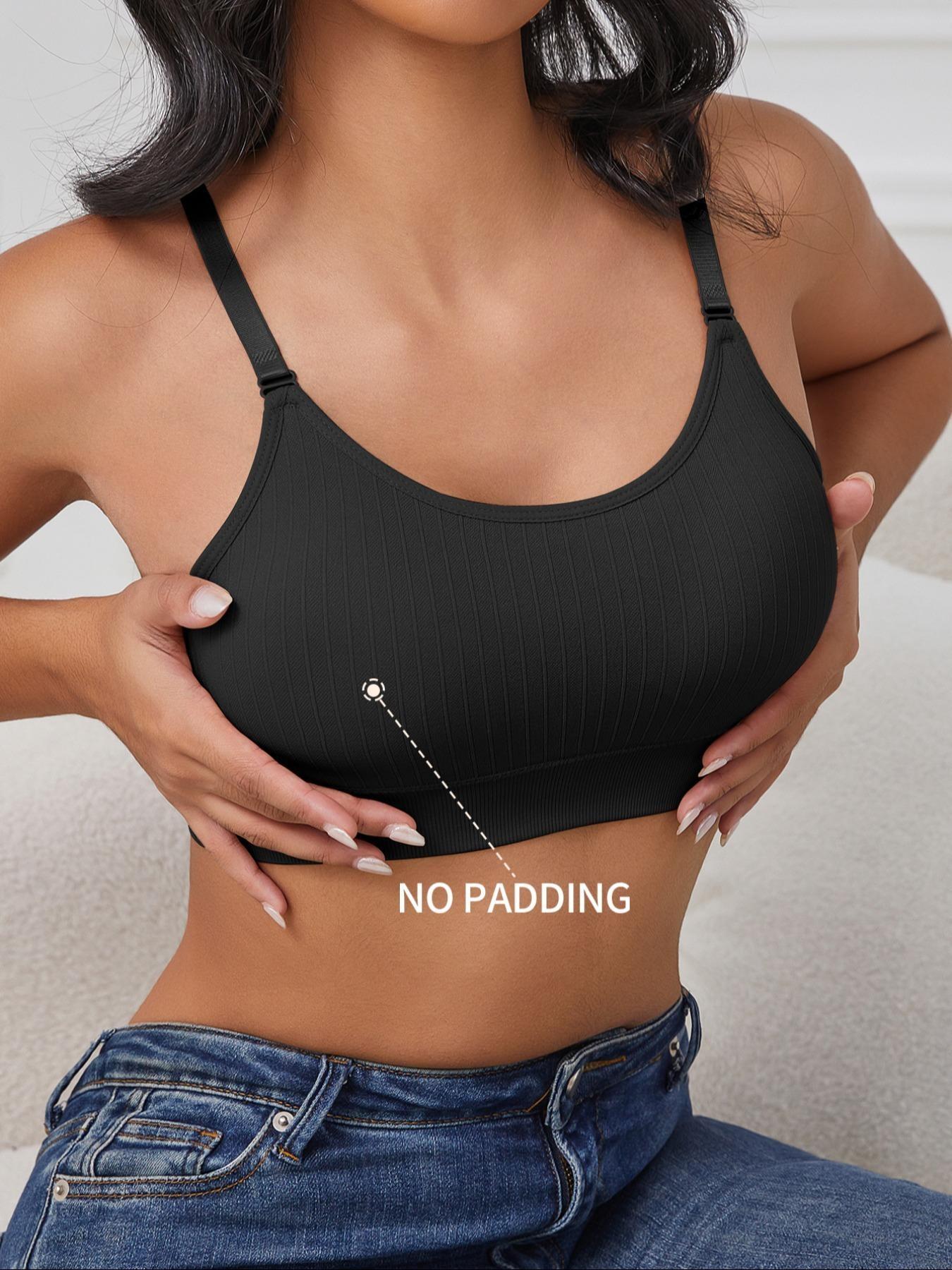 Seamless Deep U Neck Wireless Medium Backless Bra, Comfortable Women's Lingerie for Back to School Season, Soft Everyday Underwear Set, Wirefree Bras