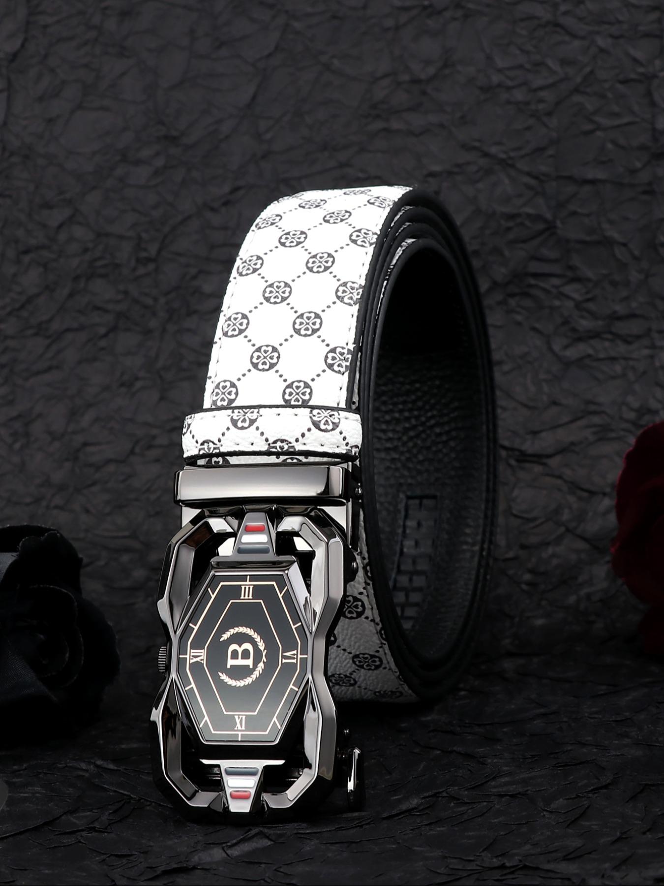 New Trendy Fashion Men's Belt, Casual Business Leather Belt, Versatile Daily Wear Waistband for Suits & Pants, Adjustable Waist Belt, Elegant Belt Buckle