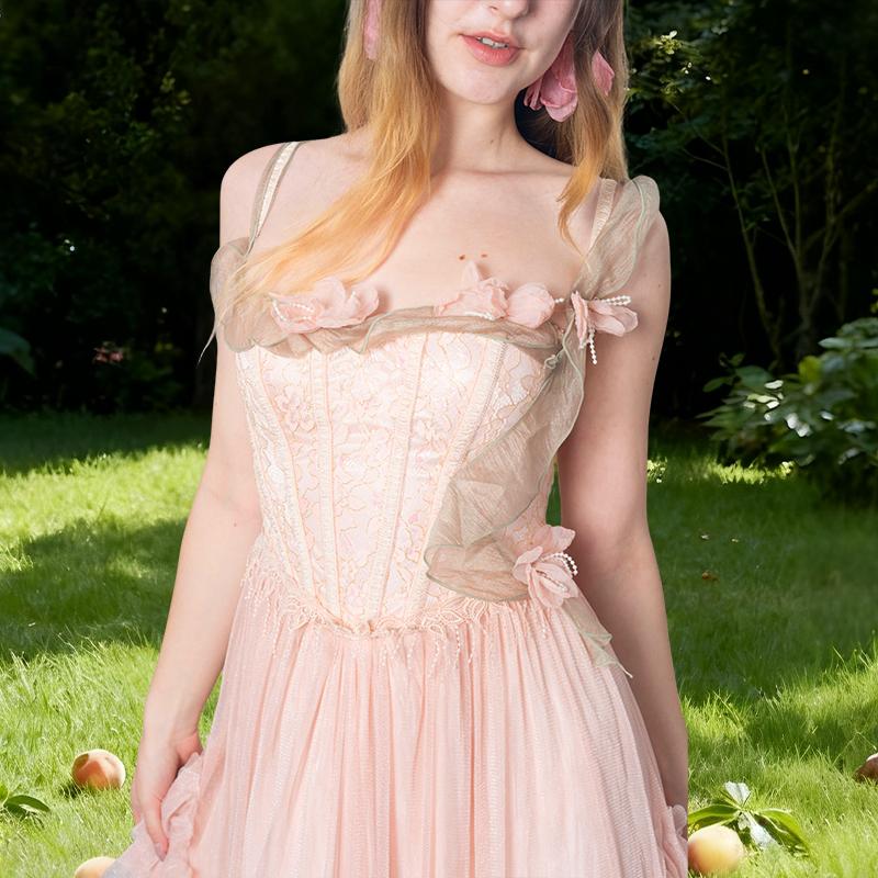 The Mystique Flora Corset Dress-LuminaVenus Dresses Autumn Women's Power Wardrobe Goddess Dress Alix Earle Dress Scuba Knit Dress Para Fiesta Elegant Fashion Casual Wedding Dress Elegance Adjustable birthday outfit Floral Curvy